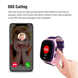 Смарт годинник-телефон дитячі LT31E з камерою WI-FI GPS SIM-карта Black (18321) - мініатюра 7