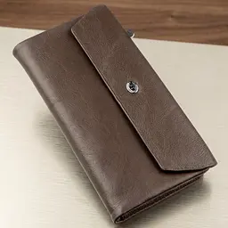 Практичний жіночий гаманець-клатч ST Leather 18841 коричневий