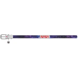Нашийник для собак Waudog Design NASA21, шкіряний, з QR паспортом, XS, 21-29х1,2 см, білий - мініатюра 2