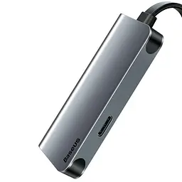Перехідник адаптер Baseus Little Box Type-C to HDXiaomi+Type-C Smart HUB Converter CAHUB-E0G Grey - мініатюра 8