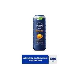 Гель для душу Nivea MEN Sport Shower Gel 500 мл (4005808782734) - мініатюра 3