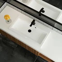 Раковина матова врізна Amidicon Lagune Slim 80 792x425 з литого каменю LAGUNE SLIM_80_MAT, Білий матовий - мініатюра 8