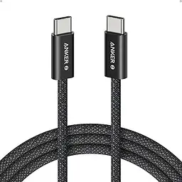 Кабель Anker Zolo A8060 USB-C to USB-C Cable 240w 1.5m преміальний нейлоново - тканинне оплетення (A8060P21) чорний