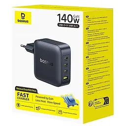 МЗП Baseus EnerFill FH11 PD140W+QC3.0 (1USB-A/3C) (E0121J) Cosmic Black - мініатюра 3