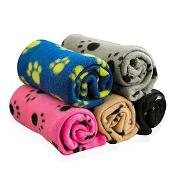 Плед для тварин Paw Print Soft Fleece Pet Blanket 60х70 см Чорний - мініатюра 3