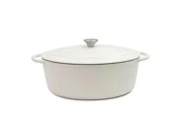 Каструля чавунна овальна Tierra кремова 34x26см, 6.5л 830386 NOIS