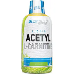 Рідкий ацетил L-карнітин EverBuild Nutrition Acetyl L-Carnitine + Guarana Liquid, 495 мл - Лайм з додаванням гуарани