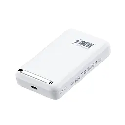 Портативний ЗП Power Bank WIWU Wi-P031 Magnetic з БЗП 30W 10000 mAh White - мініатюра 3