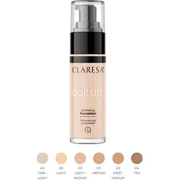 Тональна основа Claresa Doll Up! Luminizing відтінок 01 (Fair-Light) 34 г - мініатюра 2