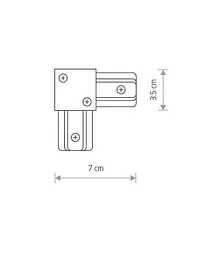 З'єднувач кутовий Nowodvorski 9456 Profile L-connector IP20 білий - мініатюра 2