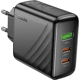 СЗУ 110-240V HOCO CS26A 1xUSB-A, 2xUSB-C, 3A, PD45W+QC3.0, Black, Box