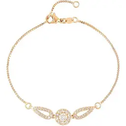 Браслет XUPING Позолота 18K «Ланцюжок з декоративною вставкою» з ланкою 17,19см х 1мм (258345)
