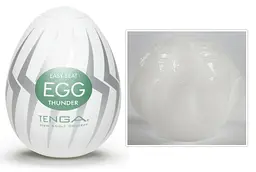 Мастурбатор яйце Tenga Egg Stronger Thunder білий - мініатюра 4