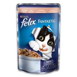 Вологий корм для котів Felix Fantastic Salmon 100 г х 20 шт. (лосось)