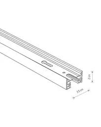 Шинопровід Nowodvorski 9015 Profile Recessed Track 2м IP20 чорний - мініатюра 2