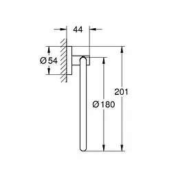 Вішак для рушника Grohe Essentials 40365AL1, Графит - мініатюра 2