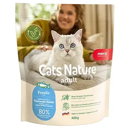 Сухий корм для дорослих котів всіх порід Mera Cats Nature Adult Trout (Forelle) з фореллю 400 г