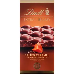 Шоколад молочний з карамеллю та сіллю Lindt Extra Creamy 80 г