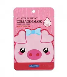 Маска тканинна для обличчя Milatte Fashiony Collagen Mask з колагеном