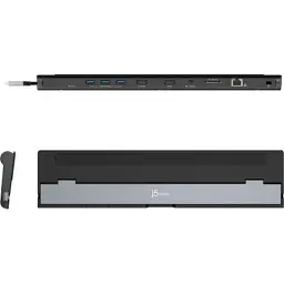 Порт-реплікатор J5create Dock-Station USB-C 10-in-1 (HDMI/PD/USB-A/USB-C/LAN/картридер/audio) (JCD542-N) - мініатюра 4