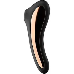 Вакуумний стимулятор із вібрацією Satisfyer Dual Kiss Чорний - мініатюра 2