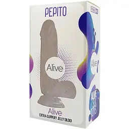 Прозорий фалоімітатор Alive Jelly Dildo Pepito - мініатюра 2