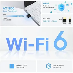 WiFi-адаптер TP-Link Archer TX20U Nano AX1800 USB 2.0 - мініатюра 5
