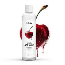 Лубрикант на водній основі Satisfyer Juicy Lubricant Cheeky Cherry water based 300 мл - мініатюра 2