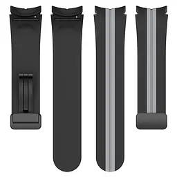 Браслет Samsung Galaxy Watch 6 Classic 43mm 6 Classic 47mm - чорно-сірий ширина кріплення 20мм силікон Watchbands Cls-line-black (W35-643242342) - мініатюра 5