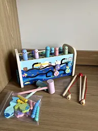 Дерев’яна розвиваюча іграшка Montessori 7-в-1 для дітей Музичний центр Монтессорі із ксилофоном (SKU-076) - мініатюра 10