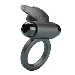 Віброкільце Pretty Love Vibrant Penis Ring Debonaire 8.5 см чорний - мініатюра 5