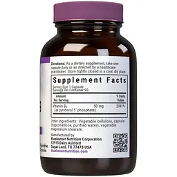 P-5-P (піридоксальфосфат) Bluebonnet Nutrition 50 мг 90 вегетаріанських капсул - мініатюра 3