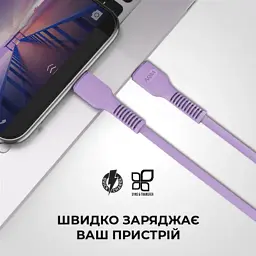 Дата кабель USB-C to USB-C 1.0m AR88 3A purple Armorstandart (ARM65291) - мініатюра 3