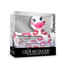 Вібратор Big Teaze Toys I Rub My Duckie 2.0 7.6 см білий з рожевим - мініатюра 6