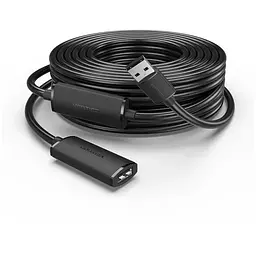 Дата кабель USB 2.0 AM/AF 15.0m Active black Vention (CBKBN)