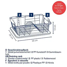 Підставка для сушки посуду KELA Rica з ручками 35х28 см (11713) - мініатюра 3