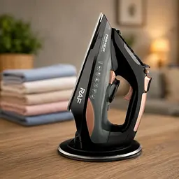 Праска RAF ELECTRIC STEAM IRON R.1388 / Парова праска бездротова + зарядна база, 2400 Вт / Праска з керамічним покриттям - мініатюра 1