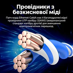 Патч-корд Ethernet Cat6A з поворотом кутових конекторів на 360° Vention 1 м LAN-кабель UTP без екранування зі штекерами RJ45 8P8C на обох кінцях зі швидкістю передавання даних 10 Гбіт/с з зовнішнім діаметром 2,8 мм для підключення в обмеженому просторі чорний (IBOBF) - мініатюра 11