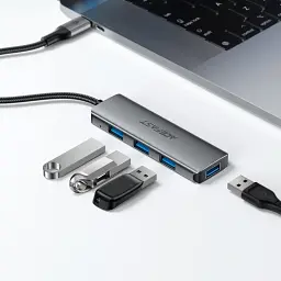 USB-хаб ACEFAST J15 USB-C 4-in-1 HUB Metal Gray 6974316285908 - мініатюра 6