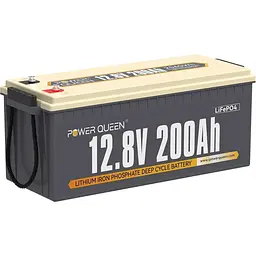 Акумулятор Power Queen LiFePO4 12V (12.8V/200Ah/2560Wh) (P12V200-100-BASIC-8-A160) [158029] - мініатюра 2