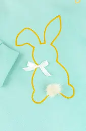 Дитячий чоловічок з футера з вишивкою зайчик Bunny та закритими ніжками