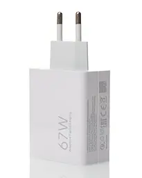 Зарядний пристрій - блок адаптер GaN (1 PD 67W + 1 QC3.0) (MDY-12E-EF) тех. пак білий - мініатюра 2