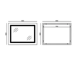 Дзеркало Mixxus Light MR01-80x60 (годинник, LED-підсвічування, антизапотівання) (MI5998) - мініатюра 11