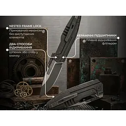 Ніж складаний туристичний Weknife Reveille (9.7 см) Bohler M390 / Titanium оливково-сірий - мініатюра 12