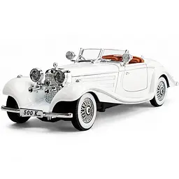 Колекційна металева модель автомобіля АвтоЕксперт Mercedes-Benz 500K Special Roadster 1936 з інерцією, світлом та звуком 1:24 - мініатюра 7
