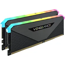 Модуль пам'яті для комп'ютера DDR4 32GB (2x16GB) 3600 MHz Vengeance RGB RT Black Corsair (CMN32GX4M2Z3600C18) - мініатюра 2