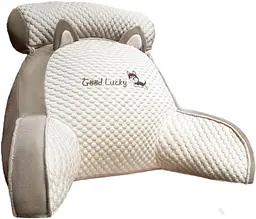 Подушка-спинка Grandio PILLOW-07 для дивана бело-серая.
