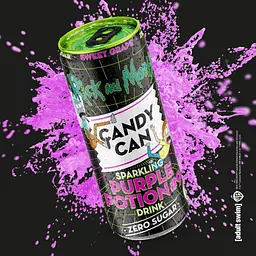 Газований напій Candy Can Rick and Morty Purple Potion Sugar Free зі смаком винограду 330 мл - мініатюра 2