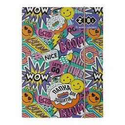 Папка для зошитів Wow, картонна, на гумках, В5+, 175x240x25 мм, KIDS Line