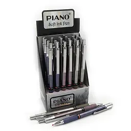 Ручка автоматична масляна Piano, 0.7 мм, синя, 24 шт.